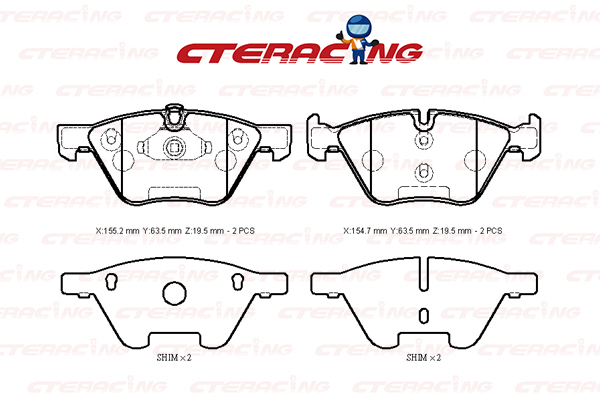 Brake Pad/BMW/1 (E81)/1 (E87)/1 Convertible (E88)/1 Coupe (E82)/3 (E90)/3 Touring (E91)