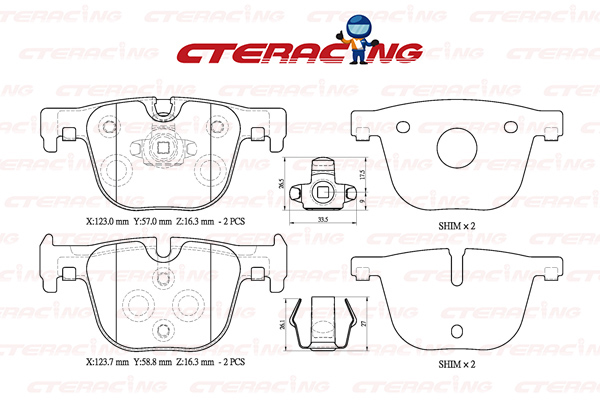 Brake Pad/BMW/3 (F30, F80)/4 Convertible (F33, F83)/4 Coupe (F32, F82)/4 Gran Coupe (F36)