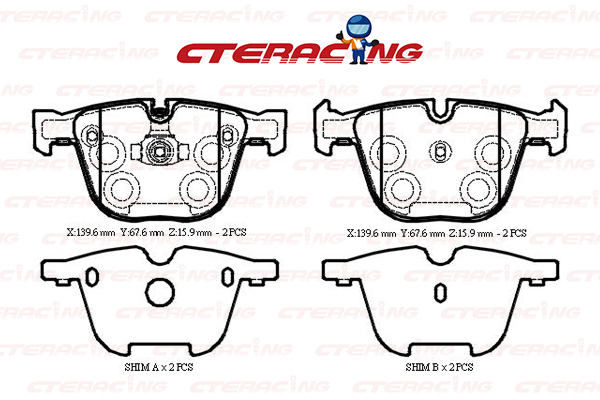 Brake Pad/BMW/1 Coupe (E82)/3 (E90)/X5 (E70)/X6 (E71, E72)/X6 (F16, F86)