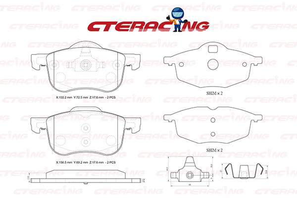 Brake Pad/VOLVO/S60 I (384)/S80 I (184)/V70 II (285)/XC70 I Cross Country (295) | V70 XC