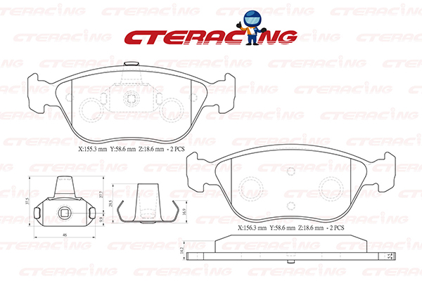 Brake Pad/VOLVO/C70 I Convertible (873)/C70 I Coupe (872)/S70 (874)/V70 I (875, 876)