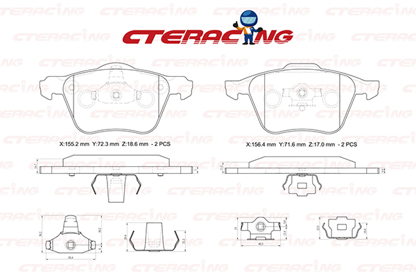 Brake Pad/VOLVO/V70 II (285)/XC90 I (275)