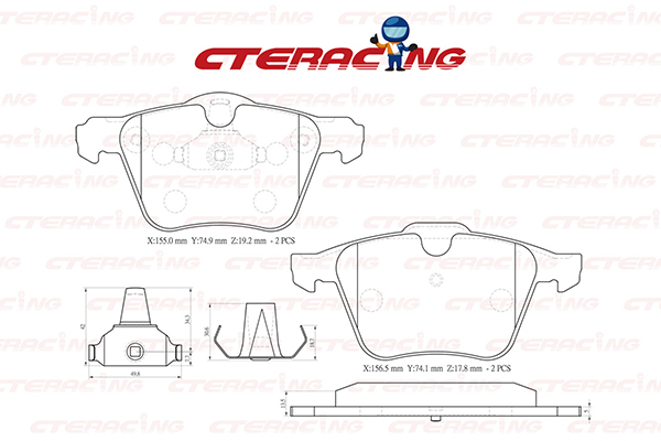 Brake Pad/VOLVO/S60 II (134)/S60 II Cross Country (134)/S80 II (124)/V60 I (155)/V60 I Cross Country (157)/V60 I Estate Van (155)/V70 III (135)/XC70 II (136)