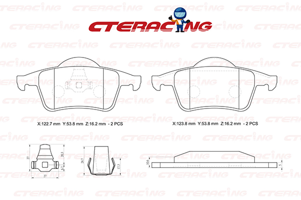 Brake Pad/VOLVO/S60 I (384)/S80 I (184)/V70 II (285)/XC70 I Cross Country (295) | V70 XC