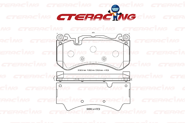 Brake Pad/AUDI/A6 C6 (4F2)/A6 C7 Avant (4G5, 4GD)/A7 Sportback (4GA, 4GF)/Q3 (8UB, 8UG)