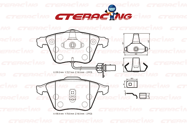 Brake Pad/AUDI/A6 C5 (4B2)/A6 C5 Avant (4B5)/ALLROAD C5 (4BH)