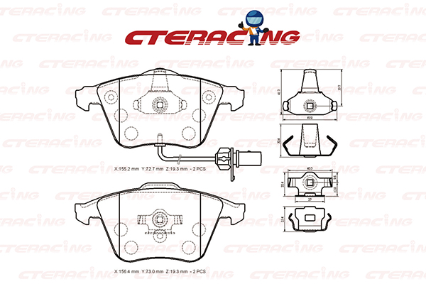 Brake Pad/AUDI/AUDI (FAW)/A4 B6 (8E2)/A4 B6 Convertible (8H7)/A4 B7 (8EC)/A4 B7 (8YC)/A4 B7 Avant (8ED)/A4 B7 Convertible (8HE)/A6 Allroad C6 (4FH)/A6 C6 (4F2)/A6 C6 Avant (4F5)/A8 D3 (4E2, 4E8) | A8L