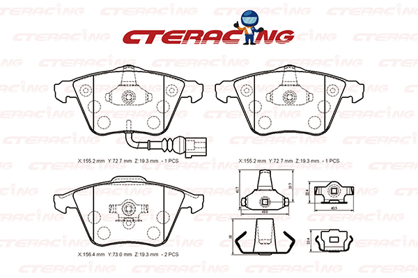 Brake Pad/AUDI/A3 (8P1)/A3 Sportback (8PA)