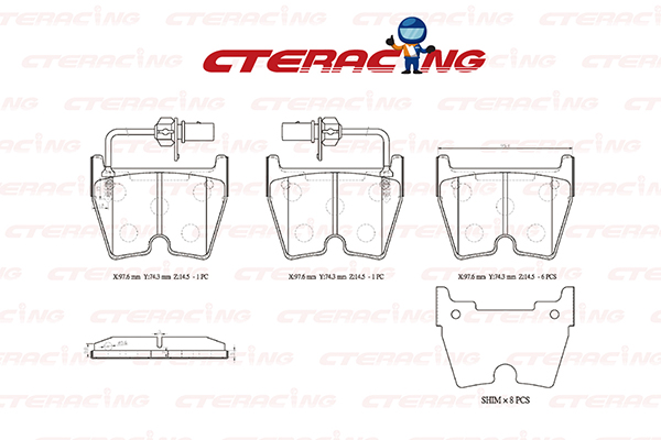 Brake Pad/AUDI/A4 B7 (8EC)/A4 B7 Avant (8ED)/A4 B8 Avant (8K5)/R8 (422, 423)/R8 Spyder (427, 429)