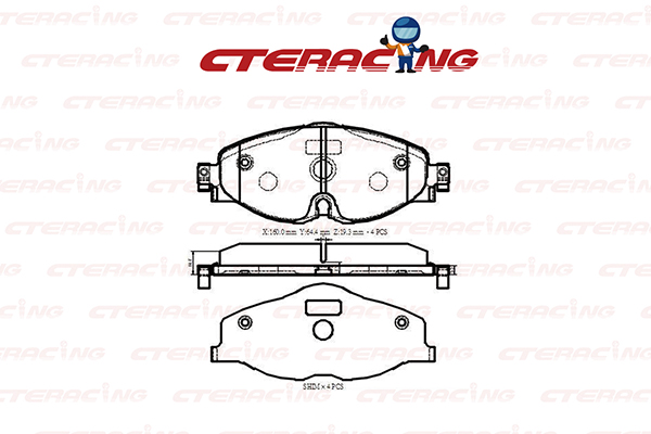 Brake Pad/AUDI/A1 City Carver (GBH)/A1 Sportback (GBA)/A3 (8V1, 8VK)/A3 Convertible (8V7, 8VE)/A3 Limousine (8VS, 8VM)/A3 Sportback (8VA, 8VF)/Q2 (GAB, GAG)/Q3 (F3B)/Q3 Sportback (F3N)/TT (FV3, FVP)/TT Roadster (FV9, FVR)