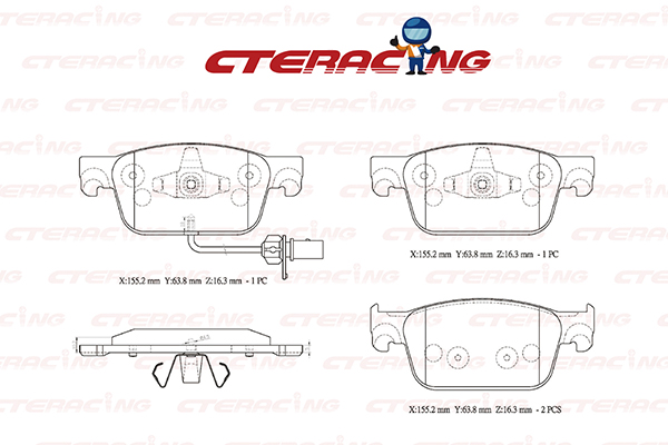Brake Pad/AUDI/A4 Allroad B9 (8WH, 8WJ)/A4 B9 (8W2, 8WC)/A4 B9 Avant (8W5, 8WD)/A5 (F53, F5P)/A5 Convertible (F57, F5E)/A5 Sportback (F5A, F5F)
