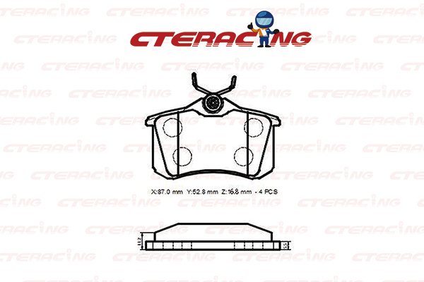 Brake Pad/AUDI/AUDI (FAW)/A1 (8X1, 8XK)/A1 City Carver (GBH)/A1 Sportback (8XA, 8XF)/A1 Sportback (GBA)/A2 (8Z0)/A3 (8L1)/A3 (8P1)/A3 Convertible (8P7)/A3 Sportback (8PA)/A4 B6 (8E2)/A4 B6 Avant (8E5)/A4 B6 Convertible (8H7)/A4 B7 (8EC)/A4 B7 (8YC)/A4 B7 
