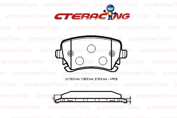 Brake Pad/AUDI/A4 B6 (8E2)/A4 B6 Convertible (8H7)/A4 B7 (8EC)/A4 B7 Avant (8ED)/A6 Allroad C6 (4FH)/A6 C6 (4F2)/A6 C6 Avant (4F5)/A8 D3 (4E2, 4E8) | A8L