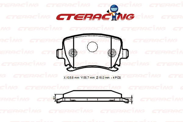 Brake Pad/AUDI/AUDI (FAW)/A3 (8P1)/A3 Sportback (8PA)/A4 B7 (8EC)/A4 B7 (8YC)/A4 B7 Avant (8ED)/A4 B7 Convertible (8HE)/A6 Allroad C6 (4FH)/A6 C6 (4F2)/A6 C6 Avant (4F5)/Q3 (8UB, 8UG)/TT (8J3)/TT Roadster (8J9)/TT Roadster (8N9)