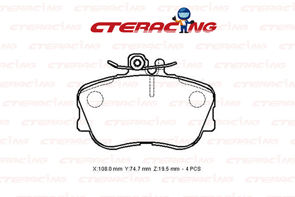 Brake Pad/MERCEDES-BENZ/C-CLASS (W202)/C-CLASS T-Model (S202)