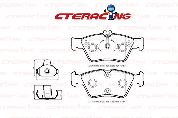 Brake Pad/MERCEDES-BENZ/C-CLASS (W202)/C-CLASS T-Model (S202)/CLK (C208)/CLK Convertible (A208)/E-CLASS (W210)/E-CLASS T-Model (S210)/SLK (R170)