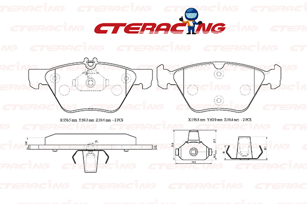 Brake Pad/MERCEDES-BENZ/CLK (C208)/CLK Convertible (A208)/E-CLASS (W210)/E-CLASS Platform/Chassis (VF210)/E-CLASS T-Model (S210)
