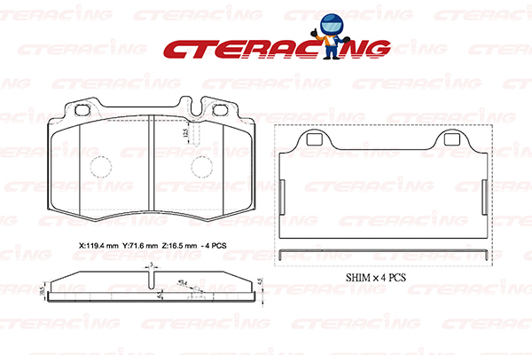 Brake Pad/MERCEDES-BENZ/C-CLASS (W203)/C-CLASS Coupe (CL203)/C-CLASS T-Model (S203)/CLK (C209)/CLK Convertible (A209)/CLS (C218)/CLS (C219)/E-CLASS (W211)/E-CLASS Platform/Chassis (VF211)/E-CLASS T-Model (S211)/M-CLASS (W163)/S-CLASS Coupe (C215)/SL (R230