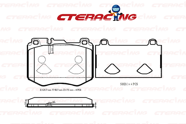 Brake Pad/MERCEDES-BENZ/C-CLASS (W205)/C-CLASS Convertible (A205)/C-CLASS Coupe (C205)/C-CLASS T-Model (S205)/CLS (C257)/E-CLASS (W213)/E-CLASS Convertible (A238)/E-CLASS Coupe (C238)/E-CLASS T-Model (S213)/GLC (X253)/GLC Coupe (C253)