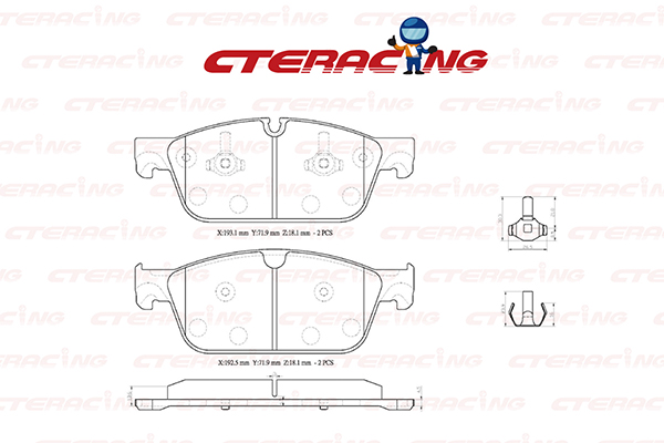 Brake Pad/MERCEDES-BENZ/GL-CLASS (X166)/GLE (W166)/GLE Coupe (C292)/GLS (X166)/M-CLASS (W166)