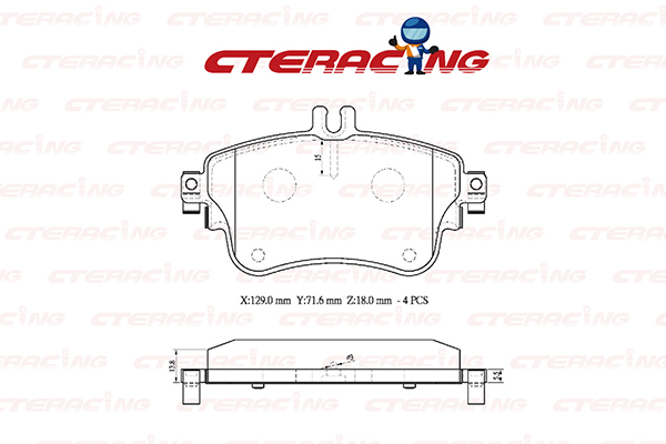 Brake Pad/MERCEDES-BENZ/A-CLASS (W176)/B-CLASS Sports Tourer (W246, W242)/CLA Coupe (C117)