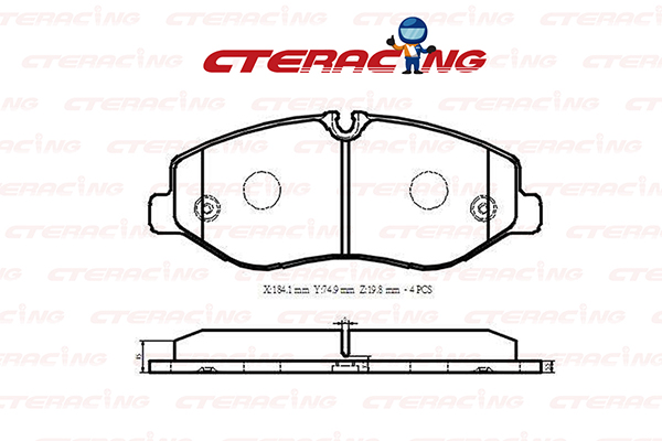 Brake Pad/MERCEDES-BENZ/MARCO POLO Camper (W447)/V-CLASS (W447)/VITO Mixto (Double Cabin) (W447)/VITO Tourer (W447)/VITO Van (W447)