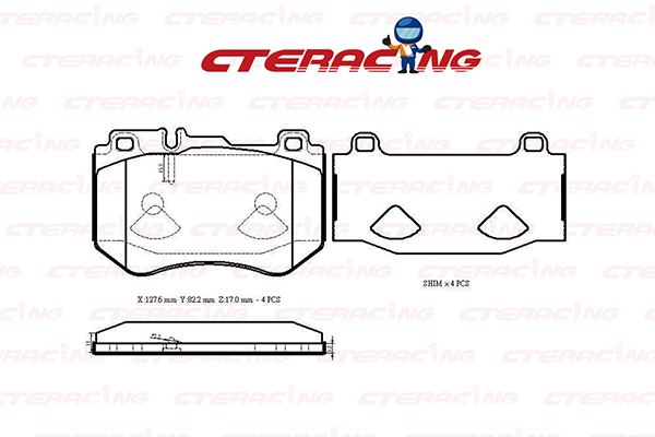 Brake Pad/MERCEDES-BENZ/C-CLASS (W205)/C-CLASS Convertible (A205)/C-CLASS Coupe (C205)/C-CLASS T-Model (S205)