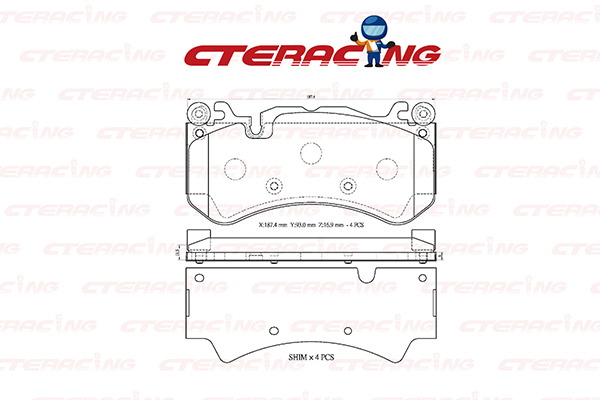 Brake Pad/MERCEDES-BENZ/AMG GT (C190) | AMG GT / GT S/AMG GT (X290)/AMG GT Roadster (R190)/C-CLASS (W204)/C-CLASS (W205)/C-CLASS Convertible (A205)/C-CLASS Coupe (C204)/C-CLASS T-Model (S204)/C-CLASS T-Model (S205)/CLK (C209)/CLK Convertible (A209)/CLS (C