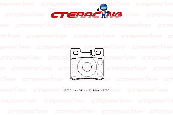Brake Pad/MERCEDES-BENZ/C-CLASS T-Model (S202)/E-CLASS (W124)/E-CLASS (W210)/E-CLASS Convertible (A124)/E-CLASS T-Model (S124)/SLK (R170)
