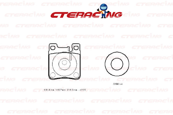 Brake Pad/MERCEDES-BENZ/C-CLASS (W203)/C-CLASS Coupe (CL203)/C-CLASS T-Model (S203)/CLK (C208)/CLK (C209)/CLK Convertible (A208)/CLK Convertible (A209)/E-CLASS (W124)/E-CLASS (W210)/E-CLASS Convertible (A124)/E-CLASS Platform/Chassis (VF210)/E-CLASS T-Mod
