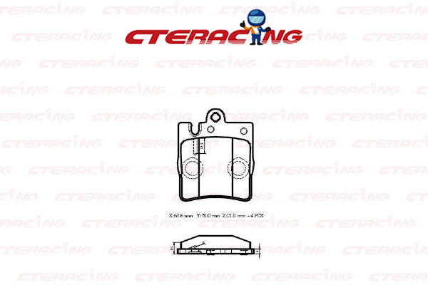 Brake Pad/MERCEDES-BENZ/C-CLASS (W203)/C-CLASS Coupe (CL203)/C-CLASS T-Model (S203)/CLC-CLASS (CL203)/CLK (C209)/CLK Convertible (A208)/CLK Convertible (A209)/E-CLASS (W210)/E-CLASS Convertible (A124)/E-CLASS T-Model (S210)/SLK (R171)