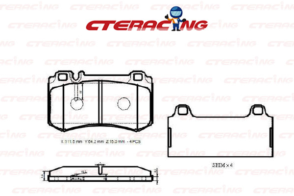 Brake Pad/MERCEDES-BENZ/E-CLASS T-Model (S211)/S-CLASS Coupe (C216)/SL (R230)/SLR (R199)/SLR Roadster (R199)