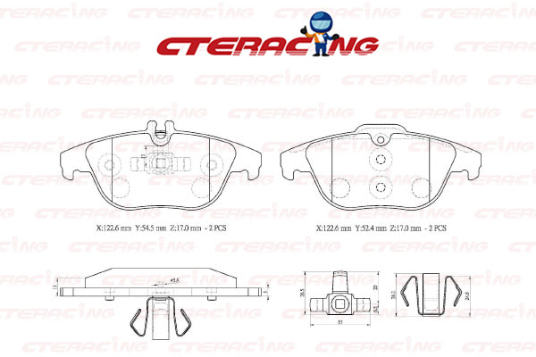 Brake Pad/MERCEDES-BENZ/C-CLASS (W204)/C-CLASS Coupe (C204)/C-CLASS T-Model (S204)/E-CLASS Convertible (A207)/E-CLASS Coupe (C207)/GLK-CLASS (X204)