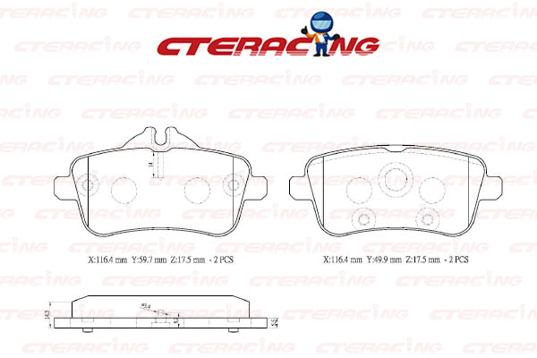 Brake Pad/MERCEDES-BENZ/A-CLASS (W176)/CLA Coupe (C117)/CLA Shooting Brake (X117)/GL-CLASS (X166)/GLE (W166)/GLE Coupe (C292)/GLS (X166)/M-CLASS (W166)/SLC (R172)/SLK (R172)