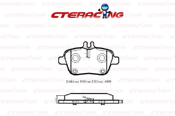 Brake Pad/MERCEDES-BENZ/A-CLASS (W176)/B-CLASS Sports Tourer (W246, W242)/CLA Coupe (C117)/CLA Shooting Brake (X117)/GLA-CLASS (X156)/SLC (R172)/SLK (R172)