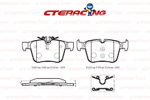 Brake Pad/MERCEDES-BENZ/C-CLASS (W205)/C-CLASS Convertible (A205)/C-CLASS Coupe (C205)/C-CLASS T-Model (S205)