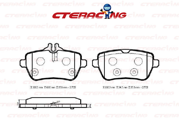 Brake Pad/MERCEDES-BENZ/S-CLASS (W222, V222, X222)/S-CLASS Convertible (A217)/S-CLASS Coupe (C217)/SL (R231)