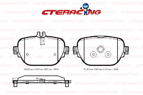 Brake Pad/MERCEDES-BENZ/CLS (C257)/E-CLASS (W213)/E-CLASS Convertible (A238)/E-CLASS Coupe (C238)/E-CLASS T-Model (S213)/GLC (X253)