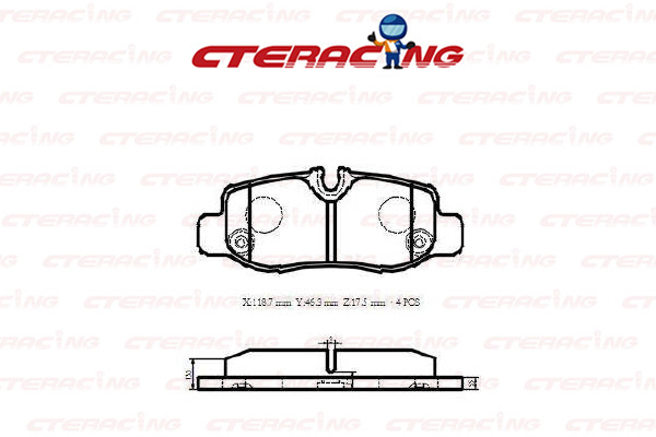 Brake Pad/MERCEDES-BENZ/MARCO POLO Camper (W447)/V-CLASS (W447)/VITO Mixto (Double Cabin) (W447)/VITO Tourer (W447)/VITO Van (W447)