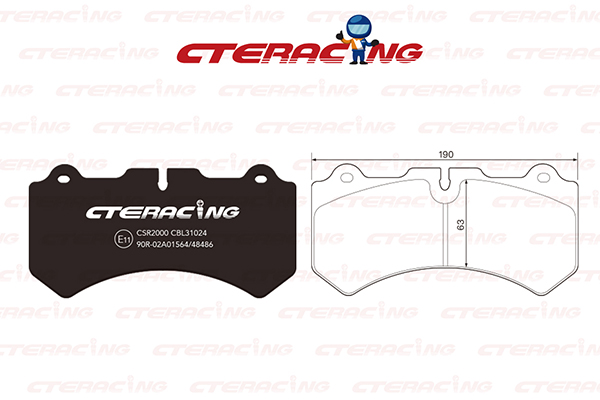 Brake Pad/CHEVROLET/CTE RACING/DODGE/JEEP/NISSAN/CAMARO/CAMARO Convertible/CBK02001 (F16L/400-20