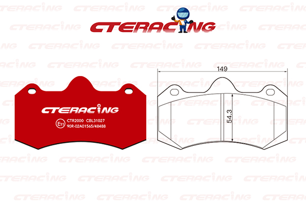 Brake Pad/AP RACING/CTE RACING/CALIPER CP7040 / PADS NO. CP7040D54/CBK01004 (F16S/350-18
