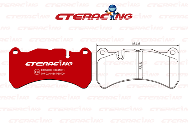 Brake Pad//CTE RACING/MERCEDES-BENZ/CBK02008 (F16M/380-19