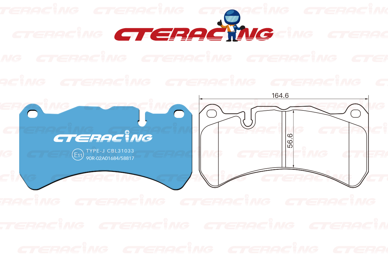 Brake Pad//CTE RACING/MERCEDES-BENZ/CBK02008 (F16M/380-19