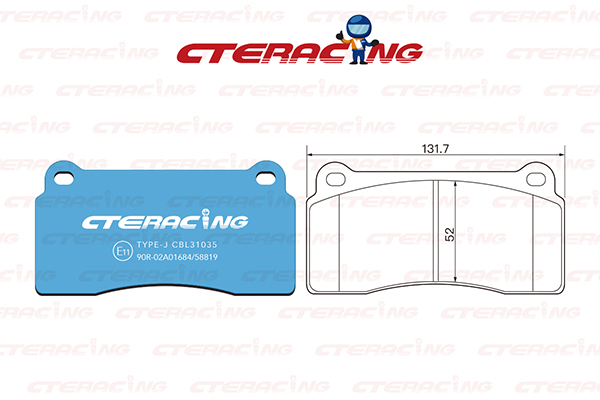 Brake Pad/CTE RACING/JAGUAR/CBK01001 (F14S/330-17