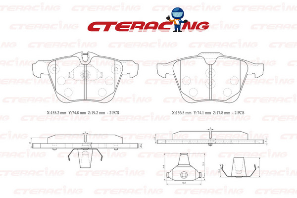 Brake Pad/JAGUAR/F-TYPE Convertible (X152)/F-TYPE Coupe (X152)/XJ (X351)/XK II Convertible (X150)/XK II Coupe (X150)