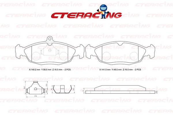 Brake Pad/JAGUAR/XJ (X308)/XK 8 Convertible (X100)/XK 8 Coupe (X100)