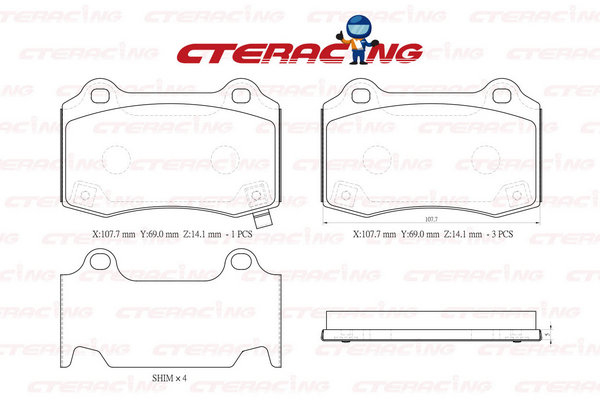 Brake Pad/TESLA/MODEL S (5YJS)/MODEL X (5YJX)