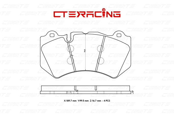 Brake Pad/BREMBO/FERRARI/360 (F131) | 360 MODENA/360 Spider (F131)/CALIPER FAMILY-M GT(D48) / PADS NO.XA5.71.M2/XA5.71.M4/CALIPER FAMILY-M GTR(D48) / PADS NO.XA5.71.M2/XA5.71.M4/ENZO FERRARI/F430
